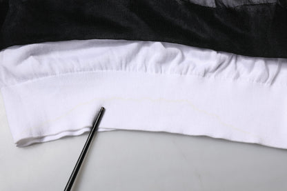 Dolce & Gabbana Black White Logo Knitted Pullover Sweater