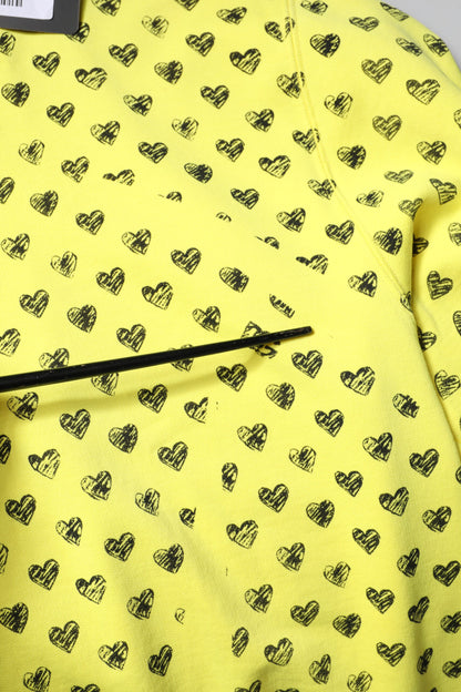 Dolce & Gabbana Yellow Heart Crew Neck Men Pullover Sweater