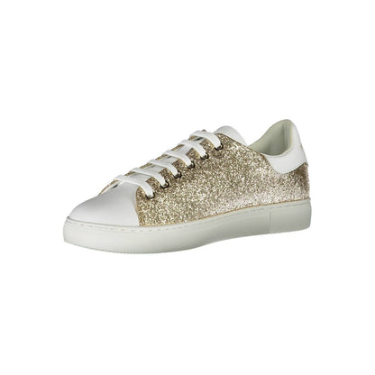 Emporio Armani Gold Polyester Women Sneaker