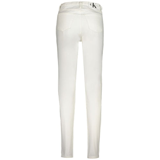 Calvin Klein White Cotton Women Jeans