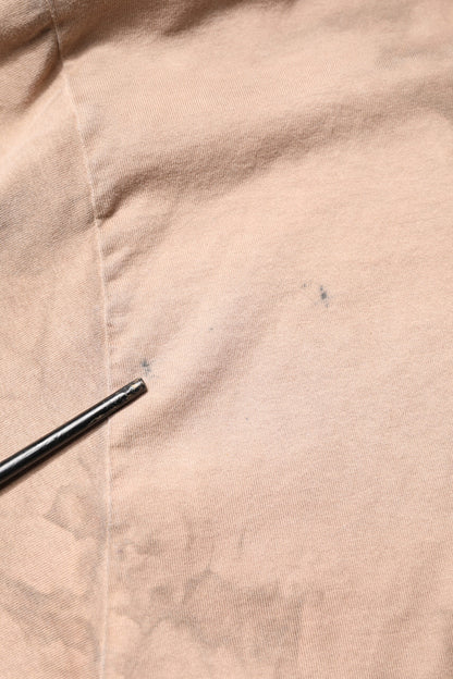 Dolce & Gabbana Beige Tie Dye Logo Print Cropped T-shirt