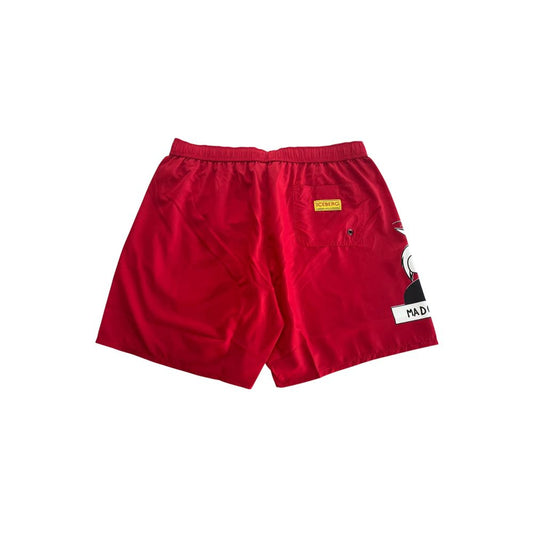 Iceberg Red Polyester Men's Swim Short