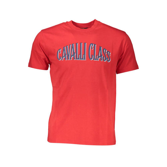 Cavalli Class Red Cotton T-Shirt
