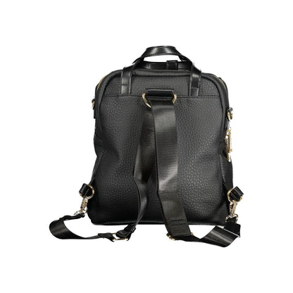 Mario Valentino Black Polyurethane Women's Backpack