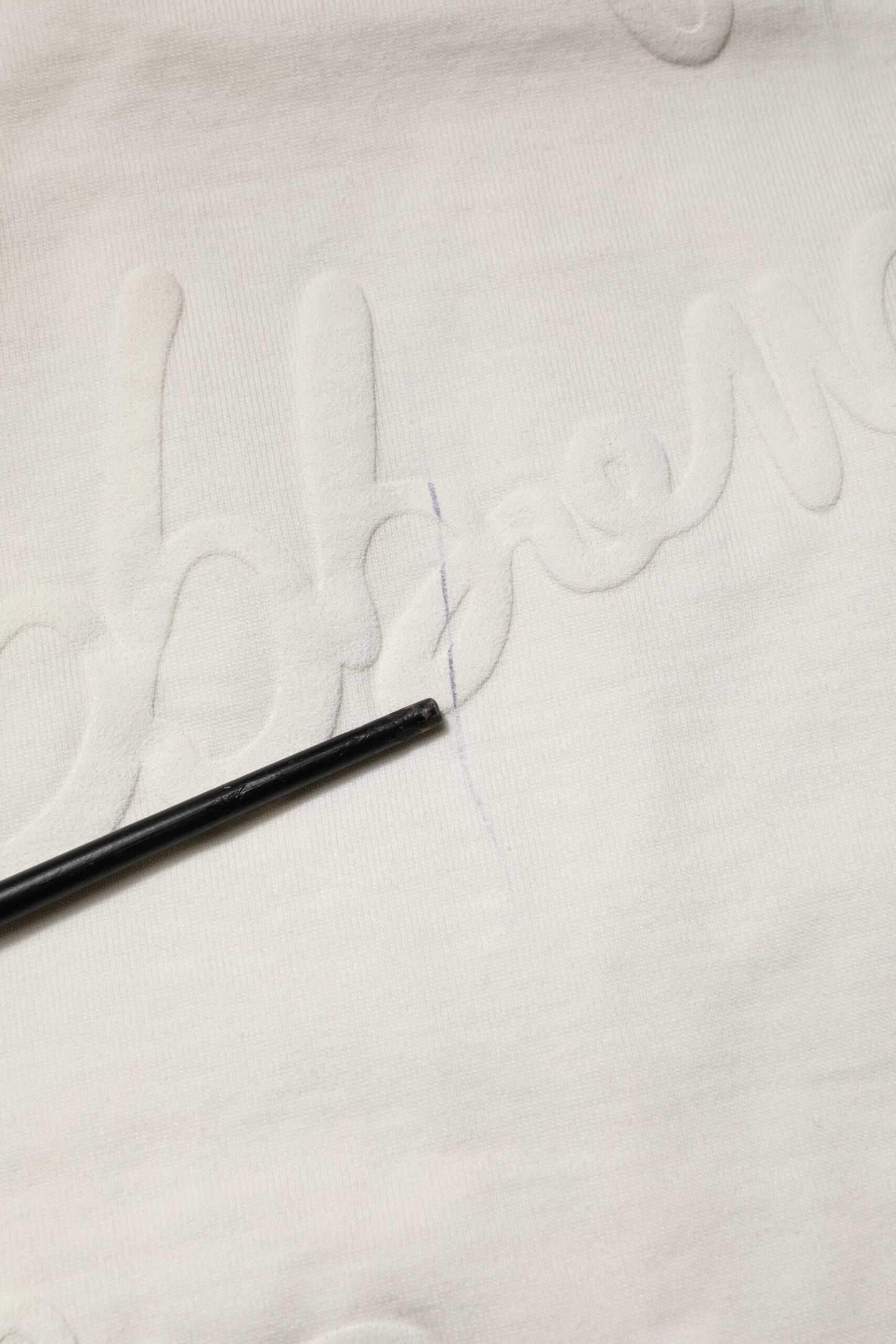 Dolce & Gabbana White Cotton Logo Embossed Crew Neck T-shirt