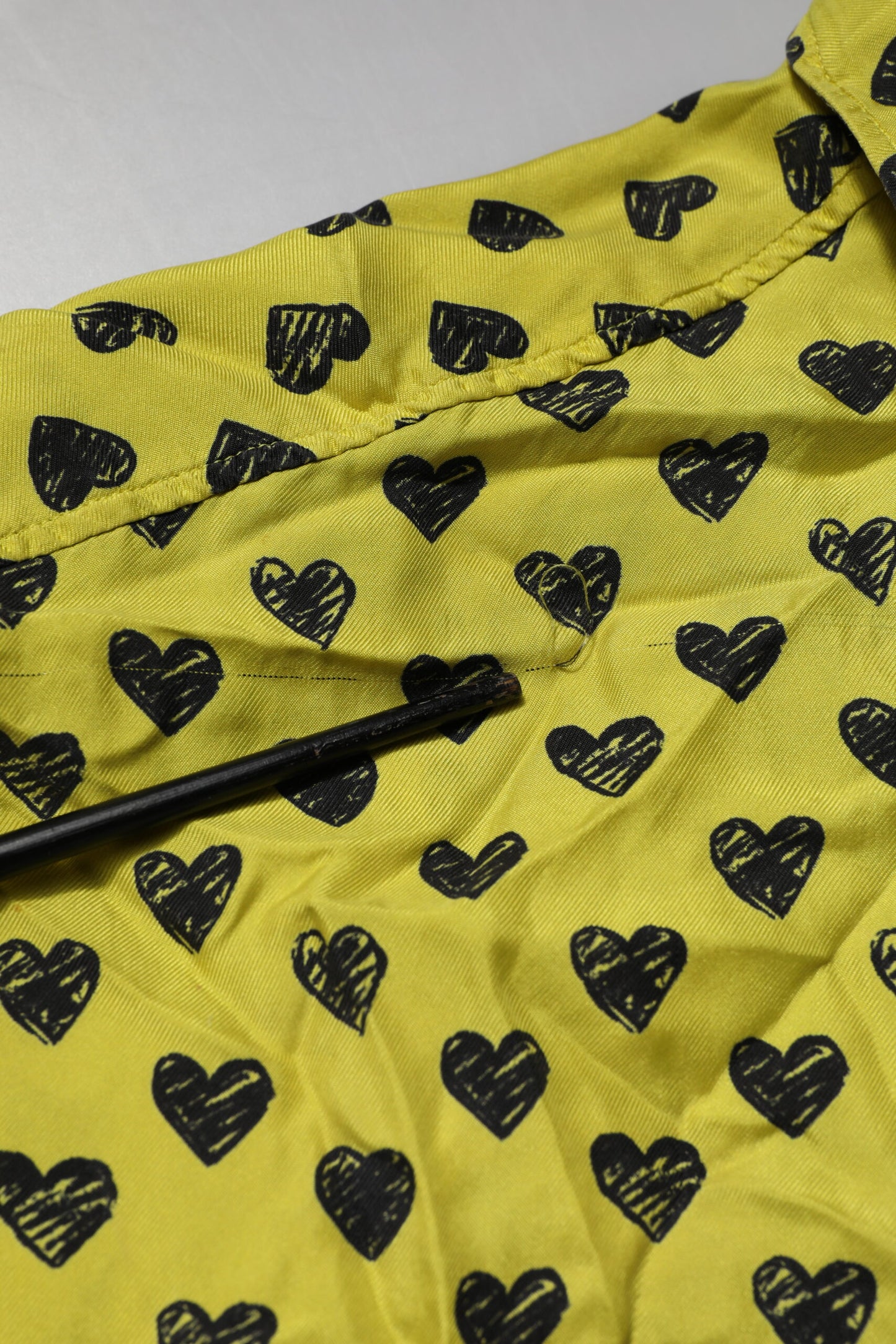 Dolce & Gabbana Yellow Heart Short Sleeves Men Casual Shirt