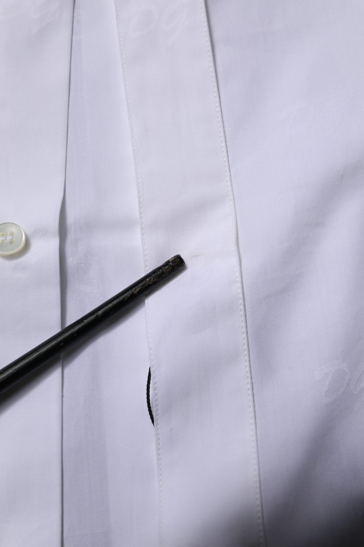 Dolce & Gabbana White GOLD Long Sleeves Dress Formal Shirt