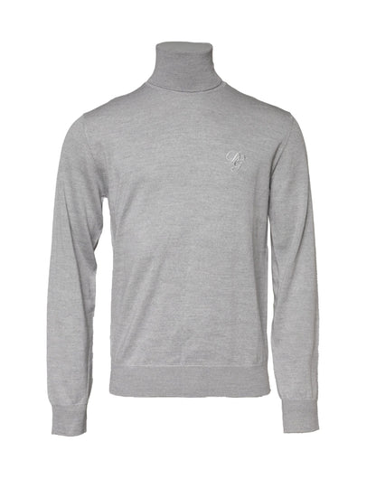 Dolce & Gabbana Gray Long Sleeve Turtleneck Pullover Sweater