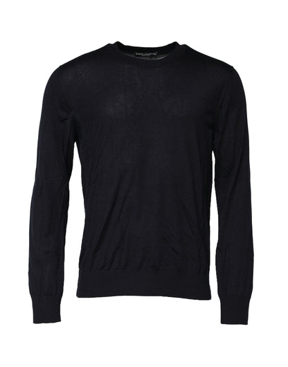 Dolce & Gabbana Black Long Sleeve CrewNeck Pullover Sweater