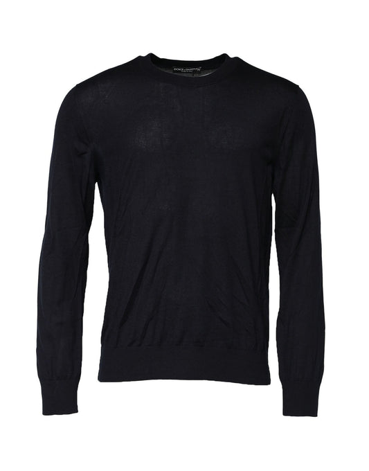 Dolce & Gabbana Black Long Sleeve CrewNeck Pullover Sweater