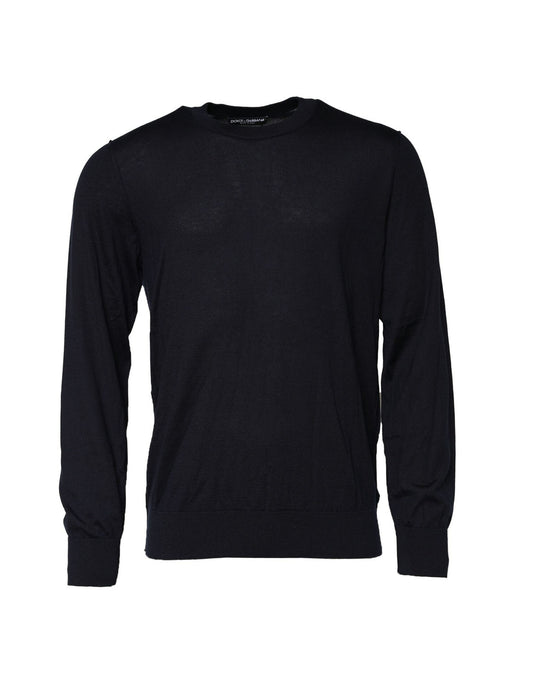 Dolce & Gabbana Black Cashmere Crew Neck Sweatshirt Sweater