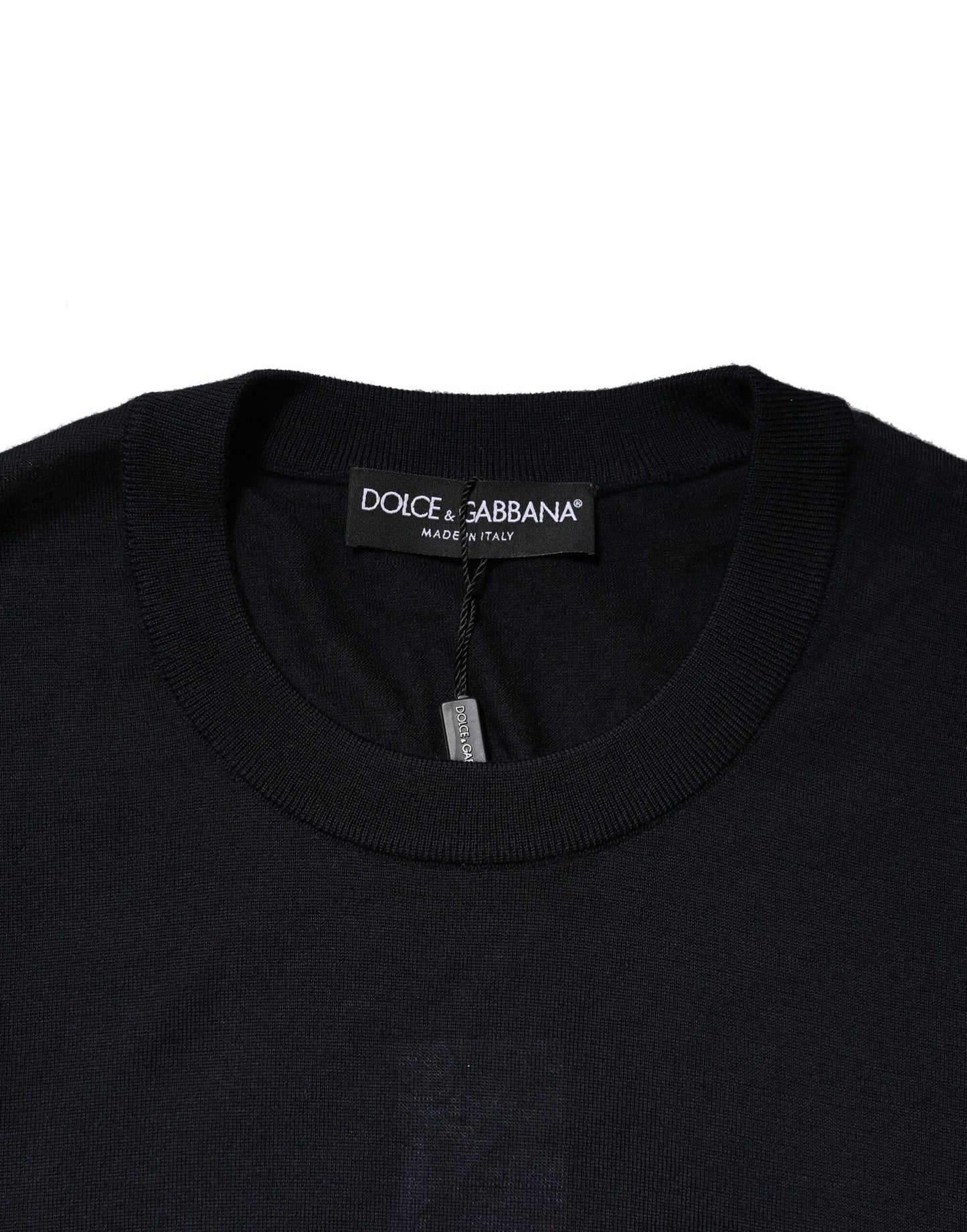Dolce & Gabbana Black Cashmere Crew Neck Sweatshirt Sweater