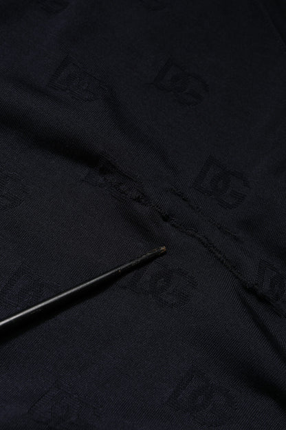 Dolce & Gabbana Black Silk Crew Neck Sweatshirt Sweater