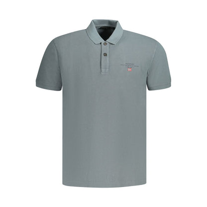 Napapijri Gray Cotton Mens Polo Shirt