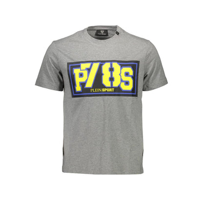 Plein Sport Gray Cotton T-Shirt