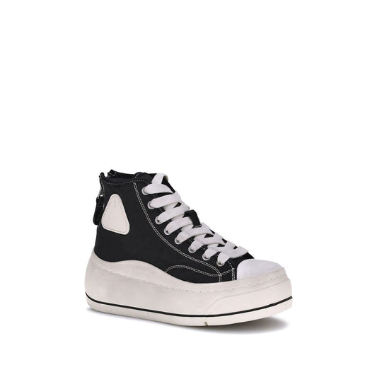R13 Black Polyethylene High Top Sneakers