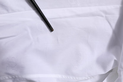 Dolce & Gabbana White Cotton GOLD Long Sleeves Formal Shirt