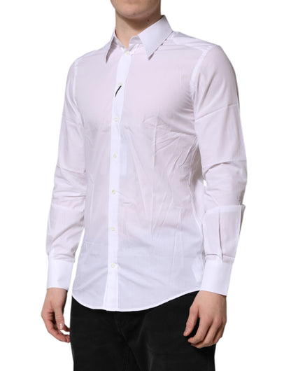 Dolce & Gabbana White MARTINI Long Sleeves Dress Formal Shirt
