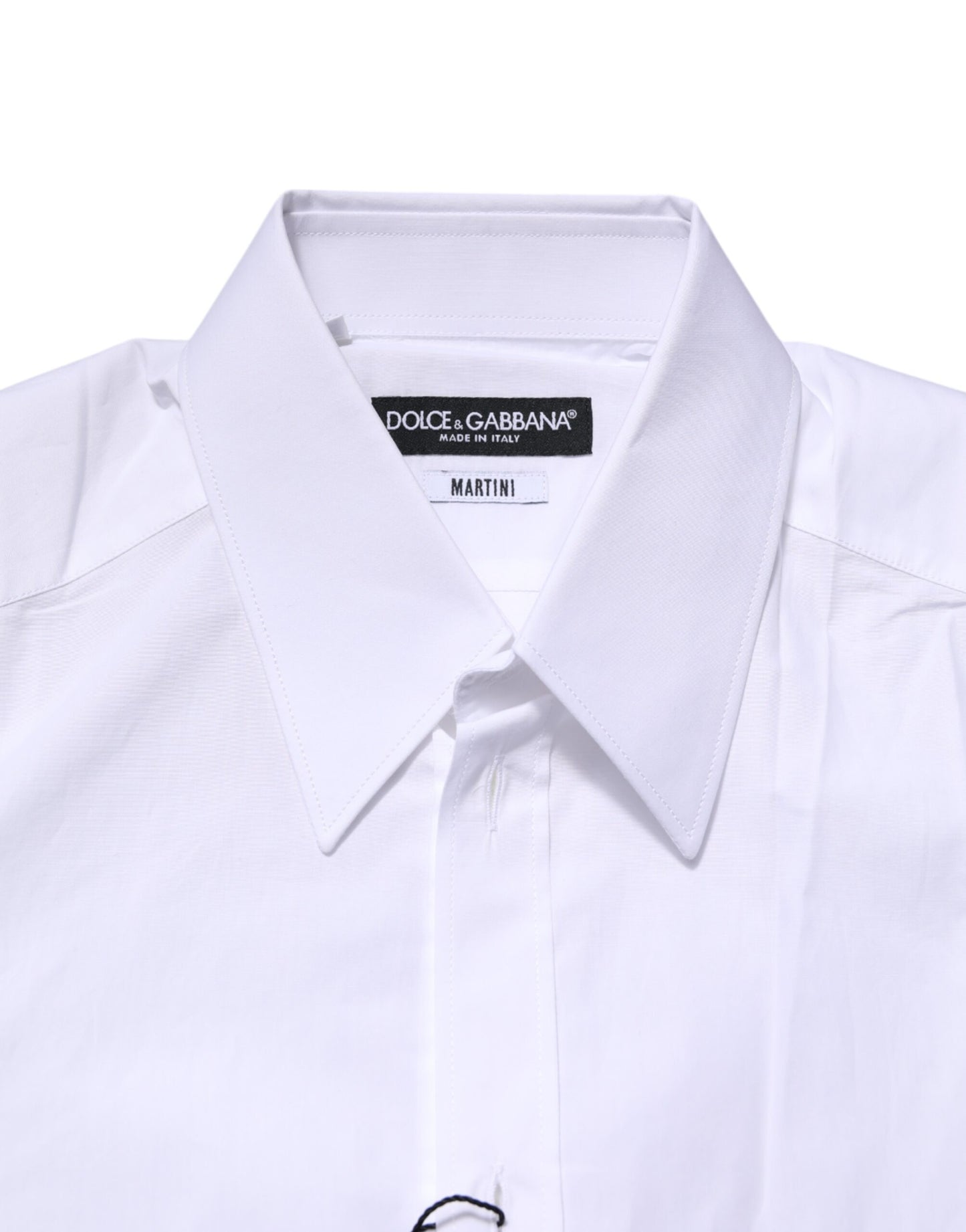 Dolce & Gabbana White MARTINI Long Sleeves Dress Formal Shirt