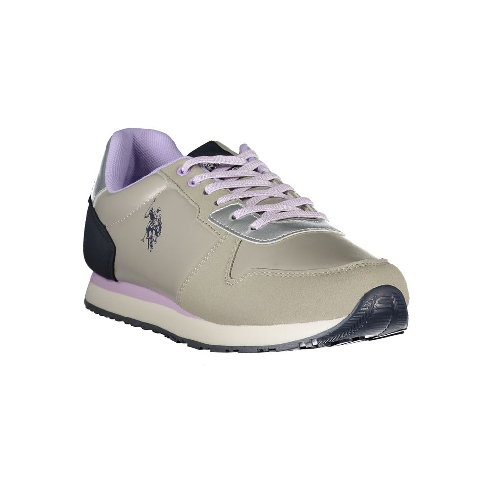 U.S. POLO ASSN. Silver Polyester Women Sneaker