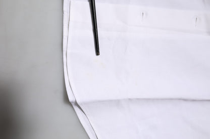 Dolce & Gabbana White Cotton GOLD Long Sleeves Dress Shirt