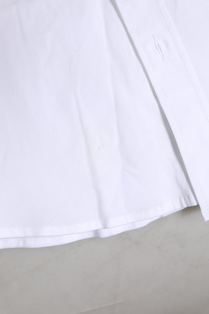 Dolce & Gabbana White Cotton GOLD Long Sleeves Dress Shirt