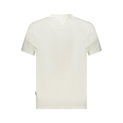 Napapijri White Cotton Men T-Shirt