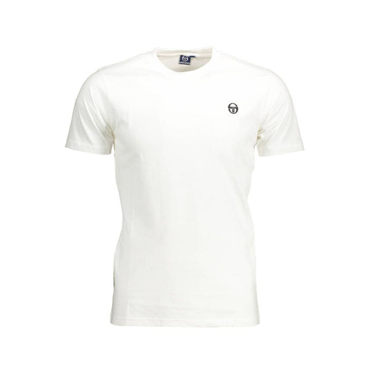 Sergio Tacchini White Cotton Men T-Shirt