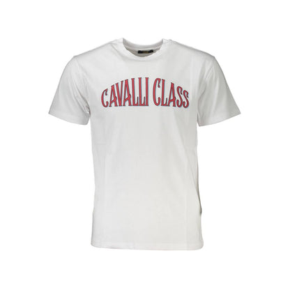 Cavalli Class White Cotton T-Shirt