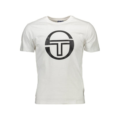 Sergio Tacchini White Cotton Men T-Shirt
