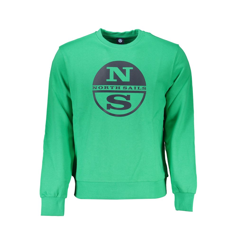 North Sails Green Cotton Men Sweater