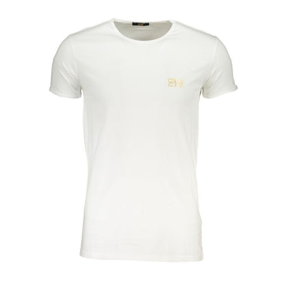 Cavalli Class "Bianco Cotton Men T-Shirt"