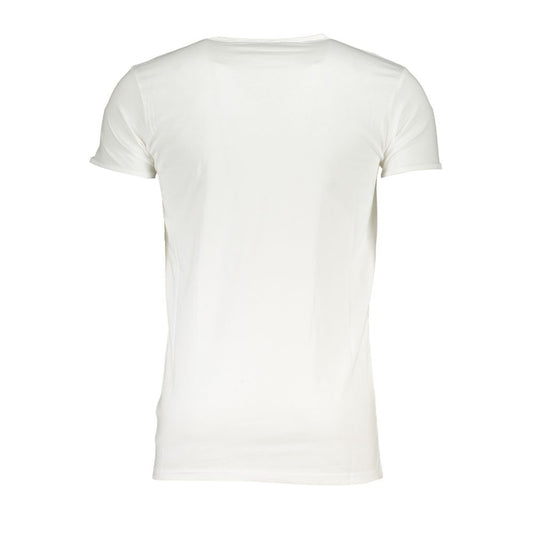 Cavalli Class "Bianco Cotton Men T-Shirt"