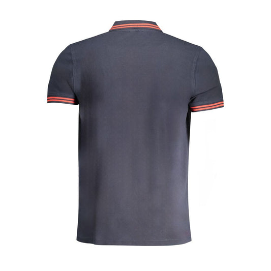 Cavalli Class Blue Cotton Men Polo Shirt