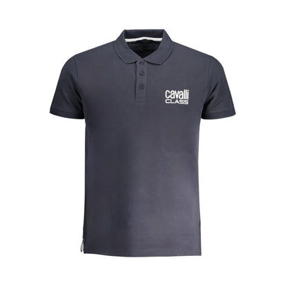 Cavalli Class Blue Cotton Men's Polo Shirt
