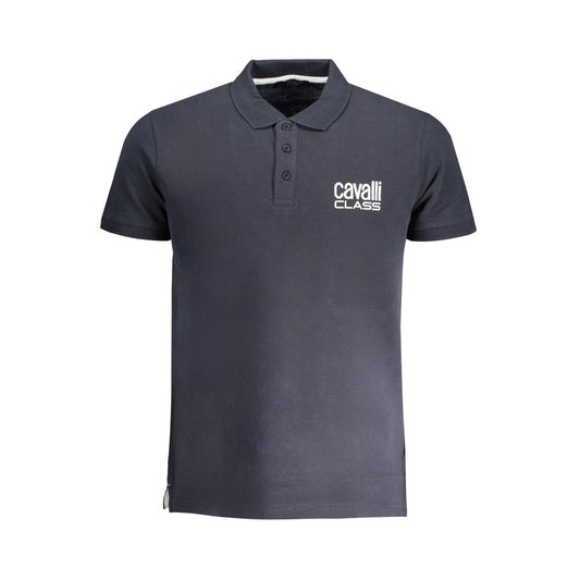 Cavalli Class Blue Cotton Men's Polo Shirt
