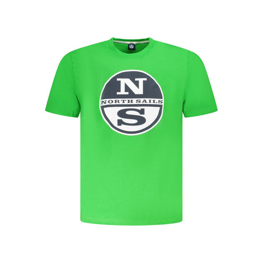 North Sails Green Cotton Men T-Shirt