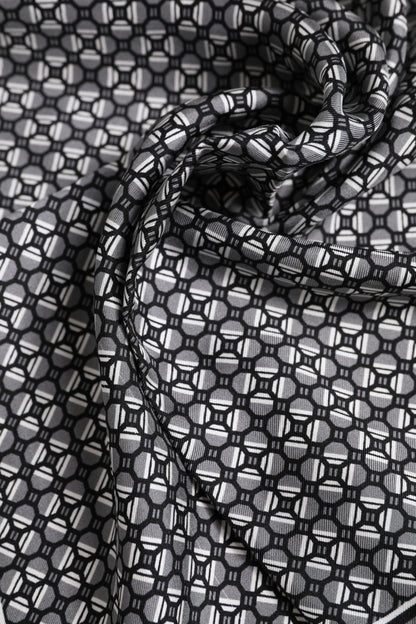Dolce & Gabbana Black White Patterned Square Foulard Scarf