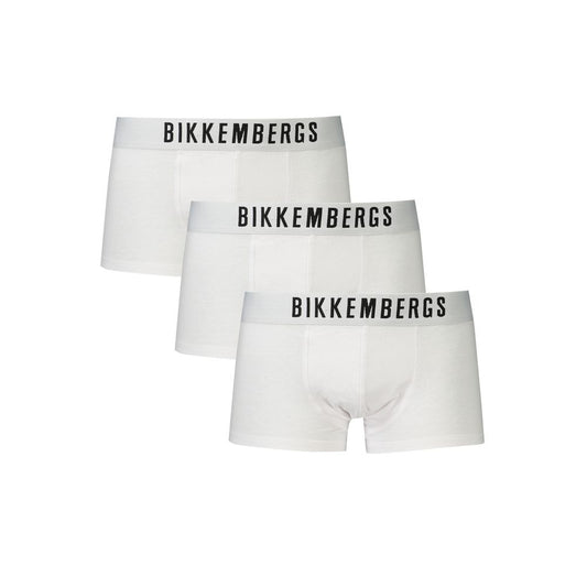 Bikkembergs White Polyester Men's Boxer