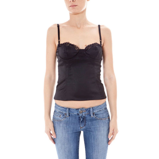 John Galliano Black Polyamide Women Intimate Top