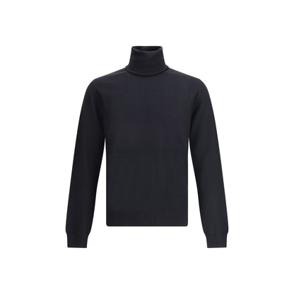 Jil Sander Black Fleece Wool Sweatshirt