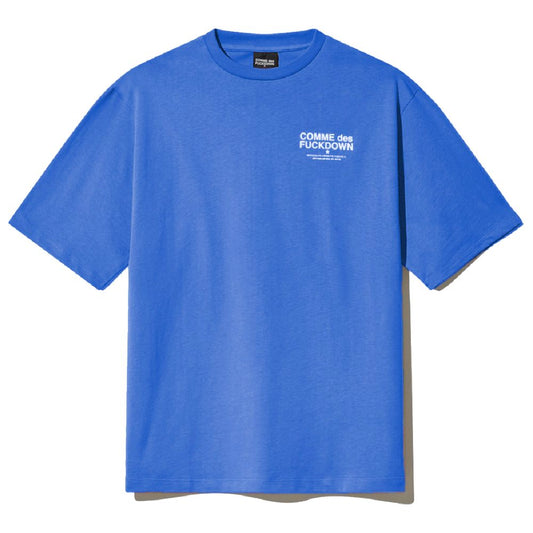 Comme Des Fuckdown Blue Cotton T-Shirt
