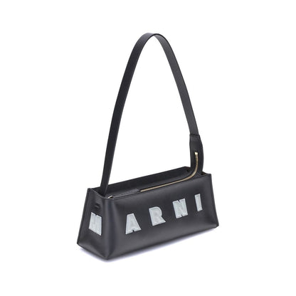 Marni Black Calf Leather Bos Taurus Shoulder Bag