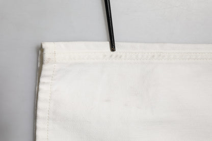 Dolce & Gabbana White Cotton Skinny Men Denim Jeans