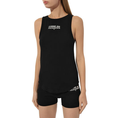Comme Des Fuckdown "Black Cotton Women Tank Top"