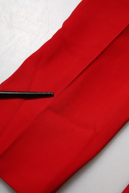 Dolce & Gabbana Red Wool Mid Waisted Tapered Pants