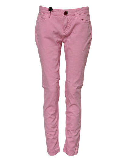 Dolce & Gabbana Pink Cotton PRETTY Skinny Denim Jeans
