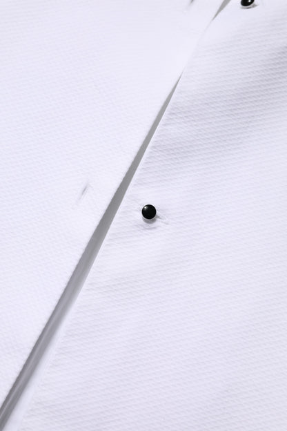 Dolce & Gabbana White Cotton Long Sleeves Collared Top Shirt