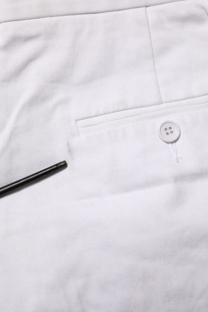 Dolce & Gabbana White Cotton Mid Waist Women Bermuda Shorts