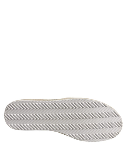 Twinset Pink Canvas Crystal Embellished Slip On Shoes